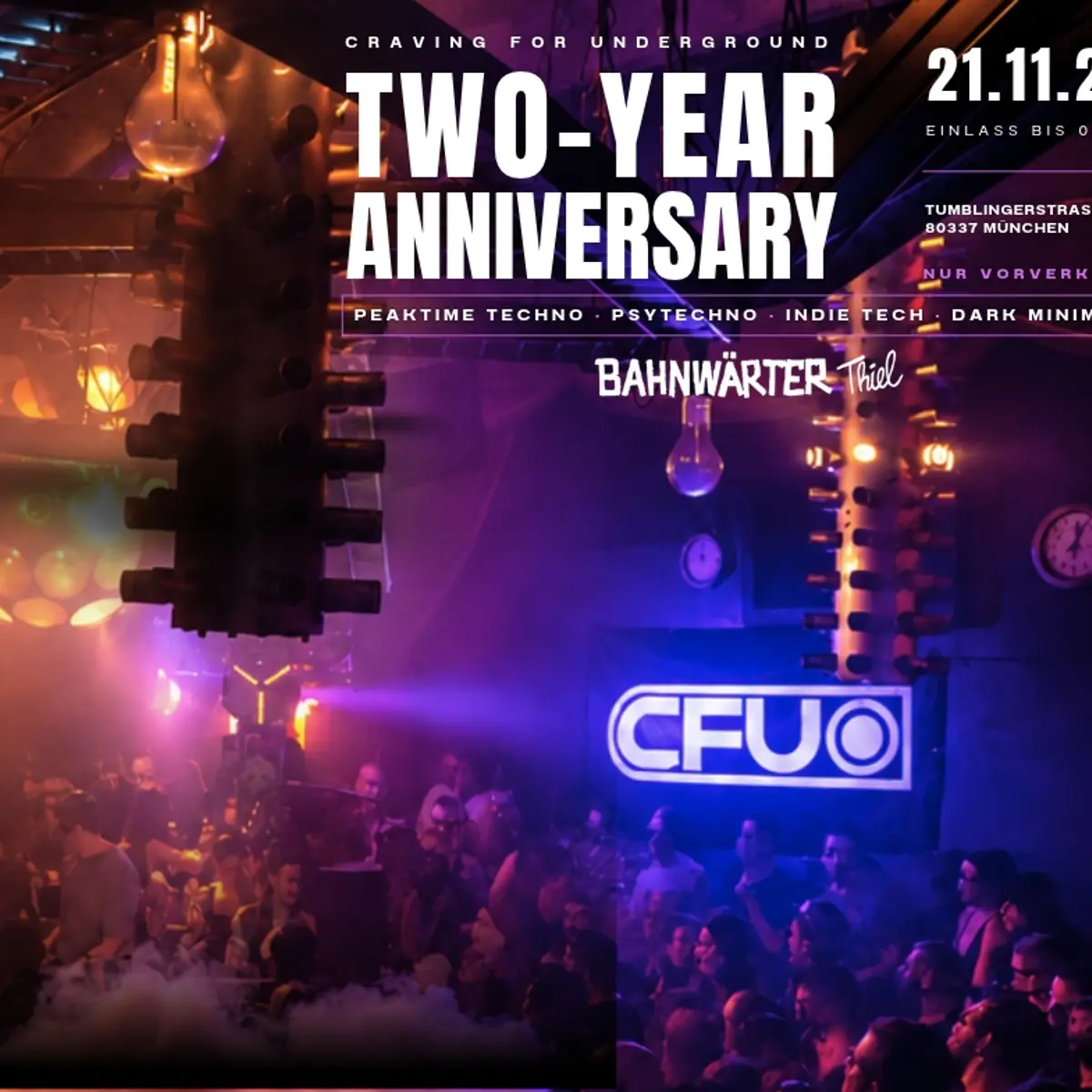 Flyer: CFU - Bahnwärter Thiel - Two Year Anniversary