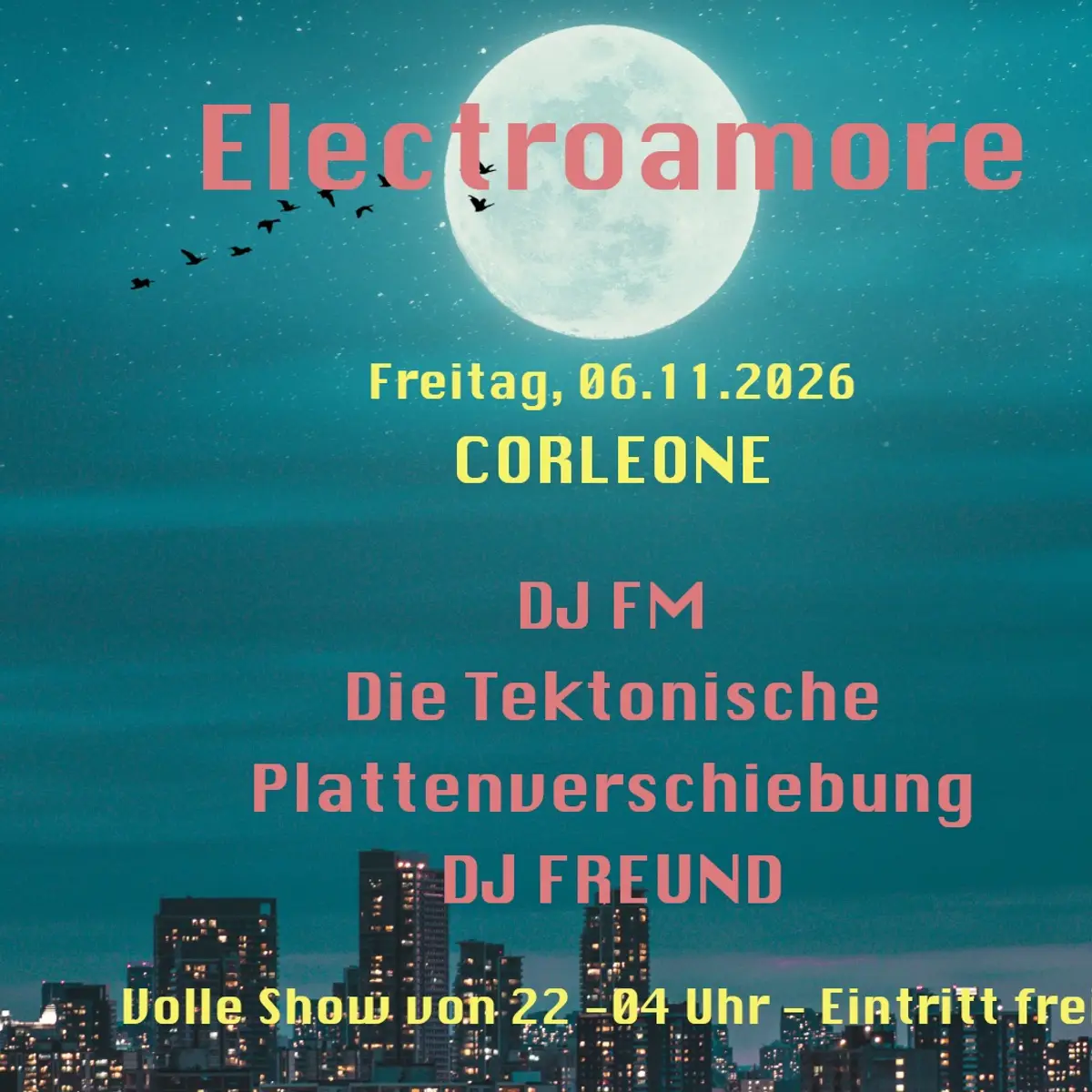 Flyer: Electroamore im Corleone