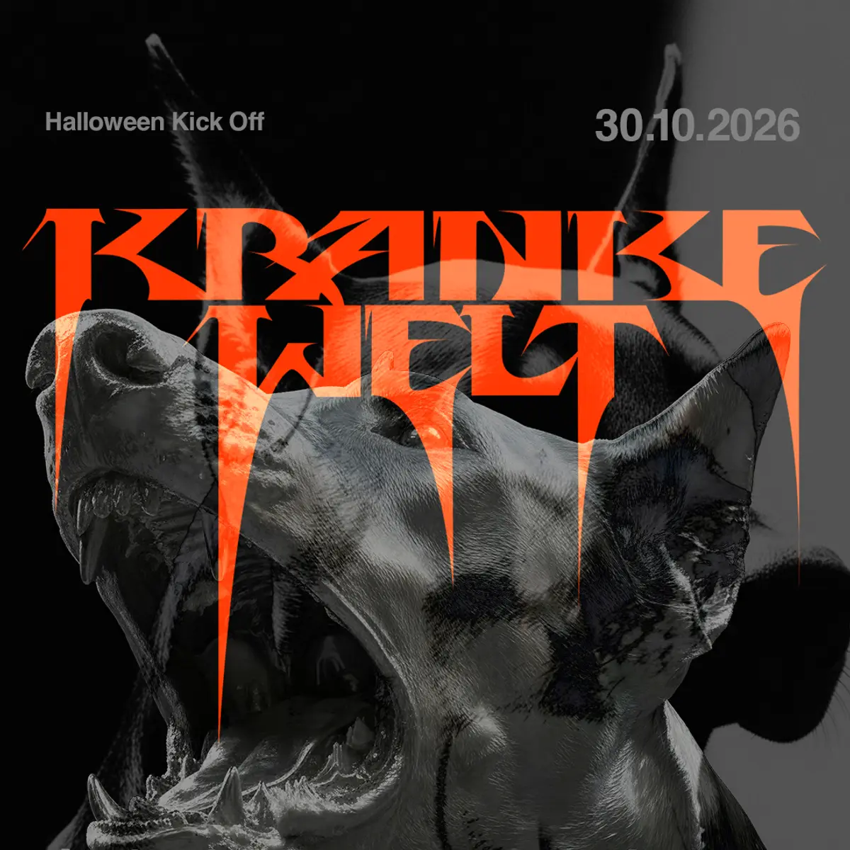Flyer: KRANKE WELT: HALLOWEEN KICK OFF / with Lorenzo Raganzini, Neon Graveyard