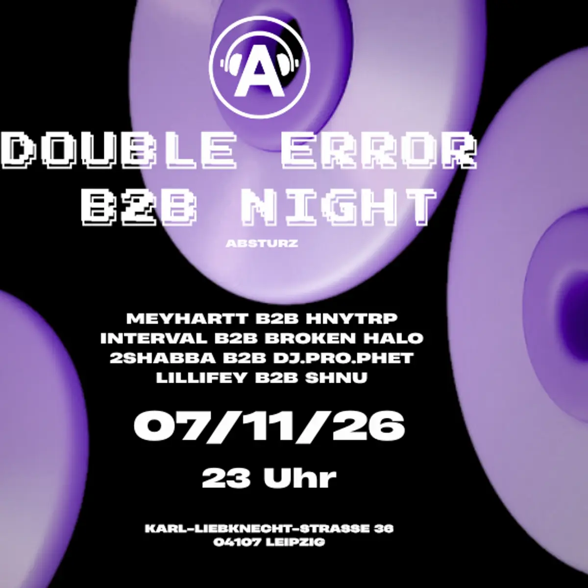 Flyer: DOUBLE ERROR - B2B Night