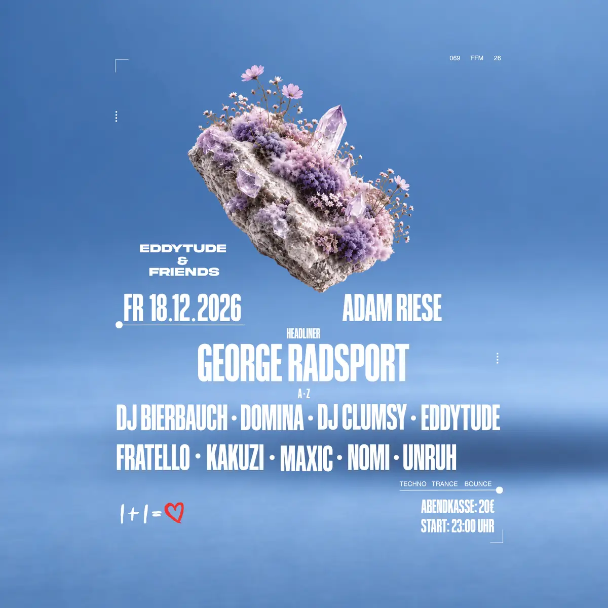 Flyer: Eddytude & FRIENDS x Adam Riese with GEORGE RADSPORT