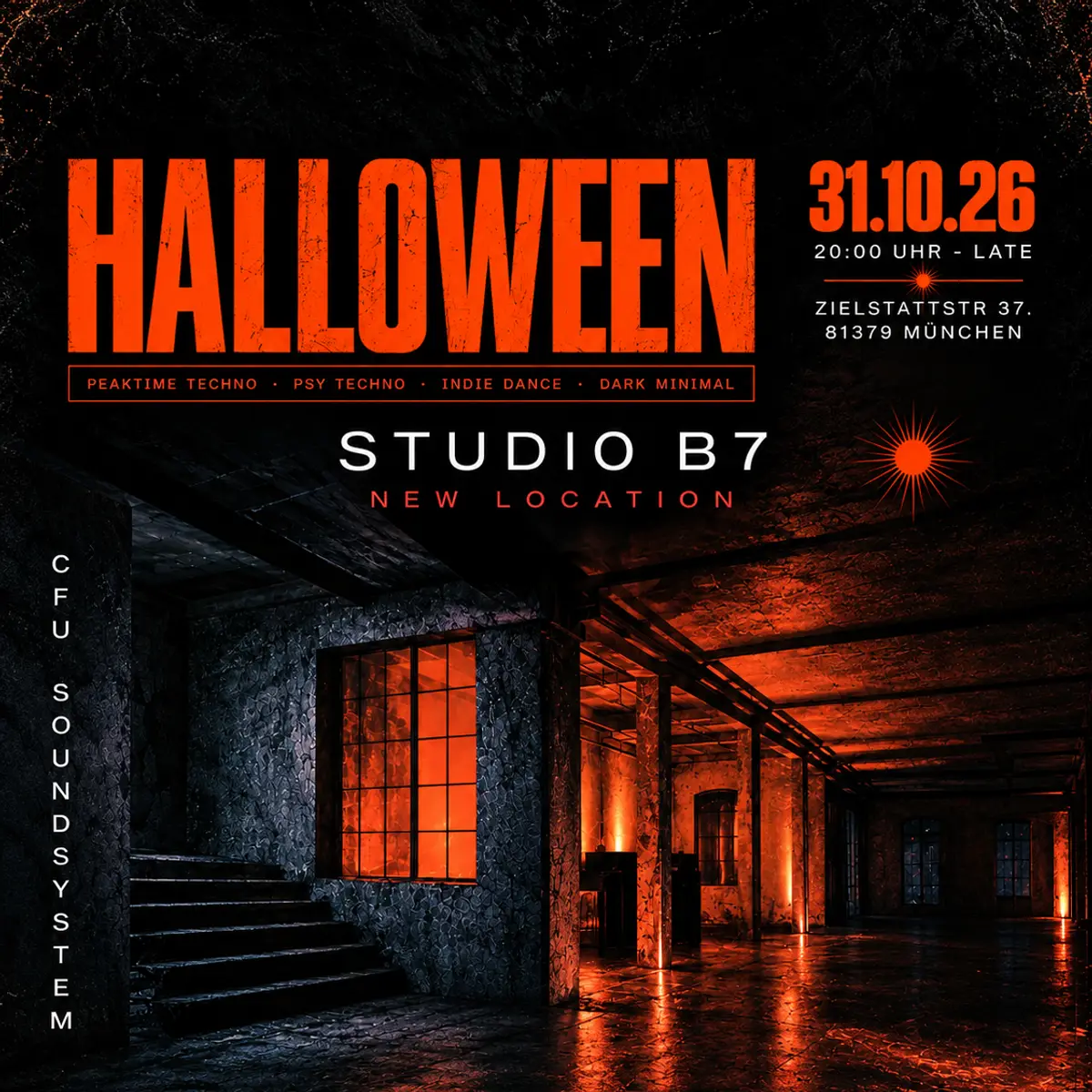 Flyer: CFU Halloween - StudioB7 - Club Opening