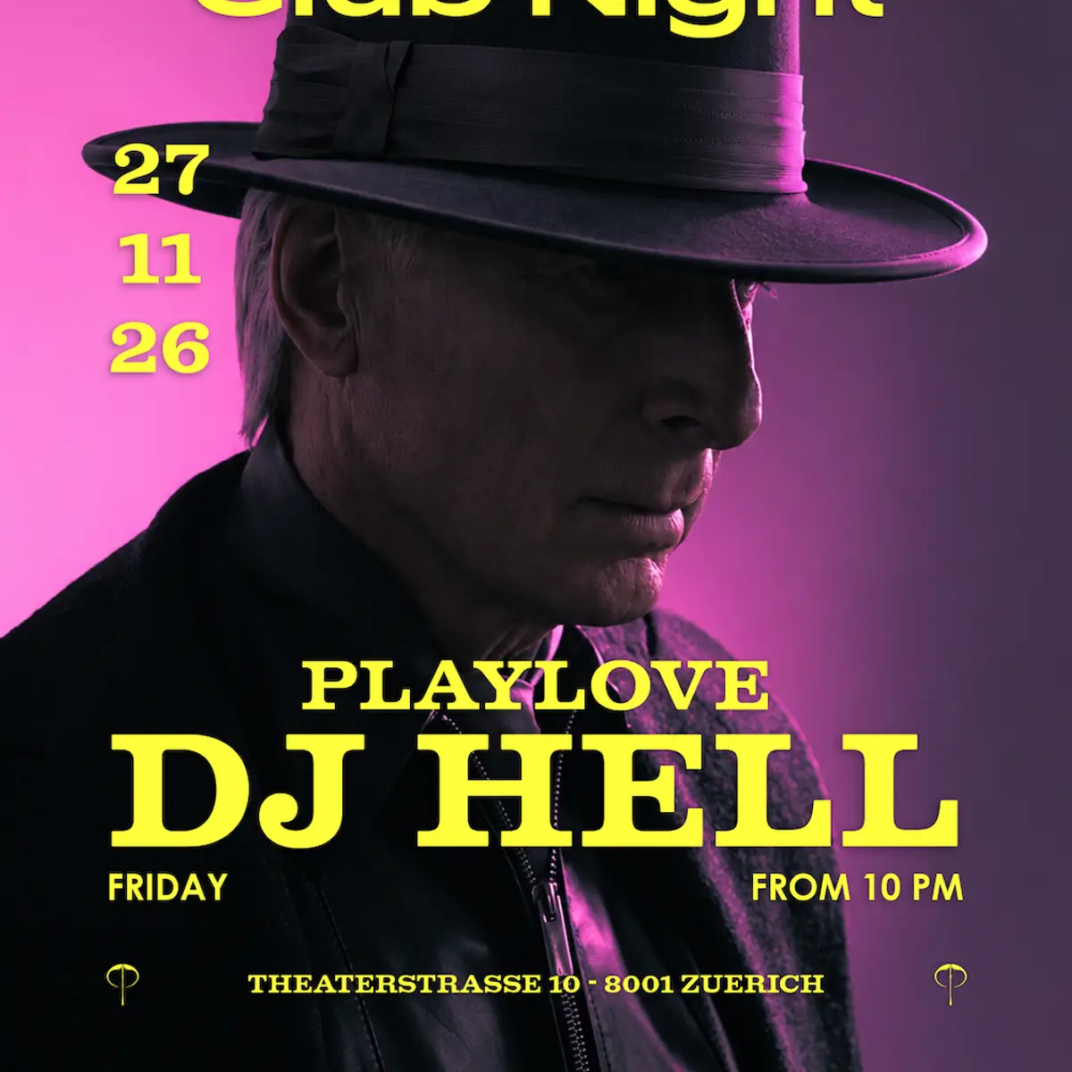 Flyer: Club Night: DJ Hell | Playlove