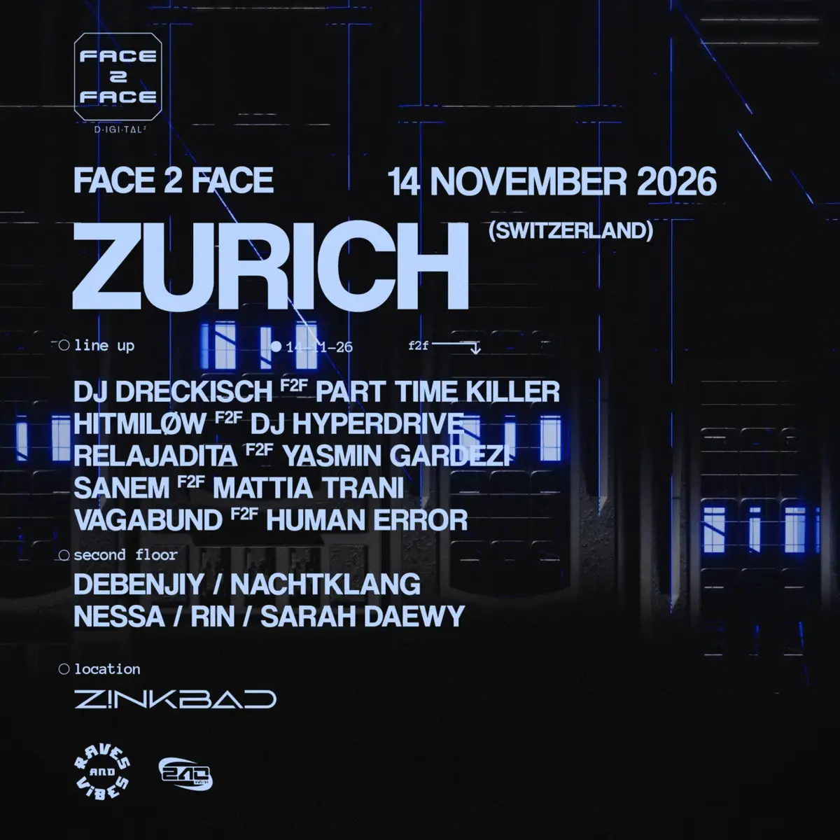 Flyer: FACE 2 FACE: ZURICH