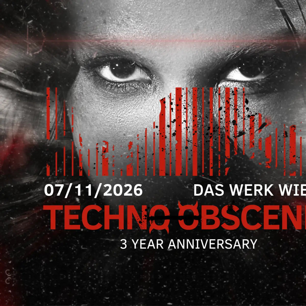 Flyer: TECHNO OBSCENE #35 - 3 YEAR ANNIVERSARY - NINE O NINE x LSH - Das Werk Wien