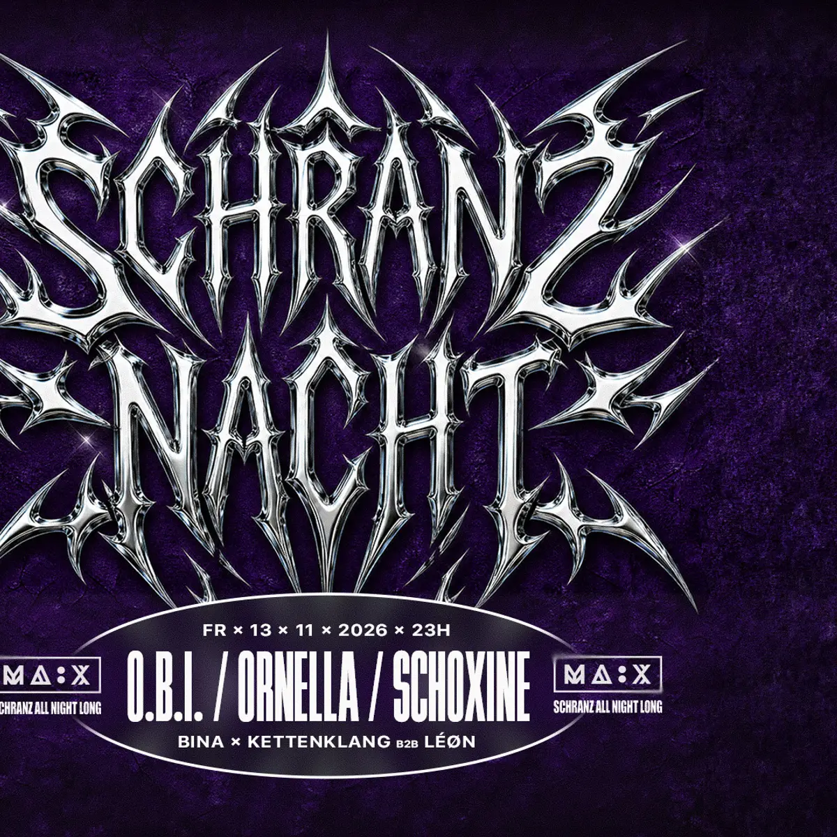 Flyer: Schranz Nacht with O.B.I. & Ornella